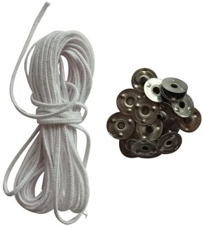 5M Pre Waxed Kaars Wieken Met 20Pcs Sustainers Diy Rookloze Kaars Maken