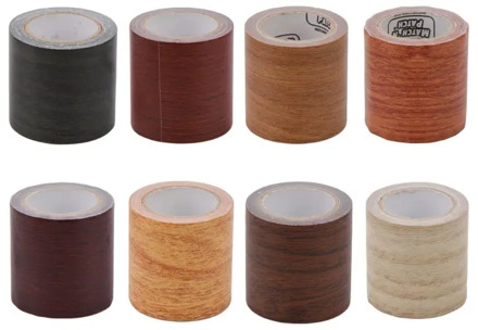 5M/Roll Realistic Woodgrain Repair Adhensive Duct Tape 8 Colors For Furniture Adhesive Tape