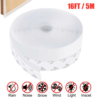 5M Self Adhesive Door Seal Strip Weather Strip Silicone Soundproofing Window Seal Draught Dust Door windshield sealing strip