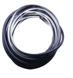 5M Universele Auto Deur Rand U Vorm Anti-Kras Trim Strip Protector Sticker Zilver