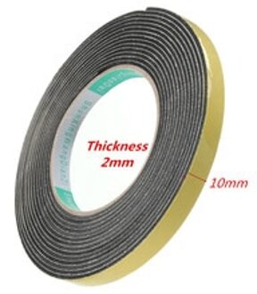 5M Zwart Enkelzijdig Zelfklevende Foam Tape Spons Rubberen Strip Deur Seal