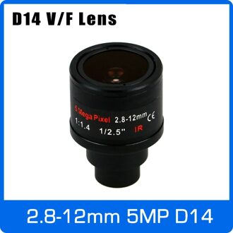 5Megapixel 1/2.5 Inch Varifocale Lens 2.8-12 Mm D14 Mount Handmatige Focus En Zoom Voor 1080P/5MP Cctv ip Camera