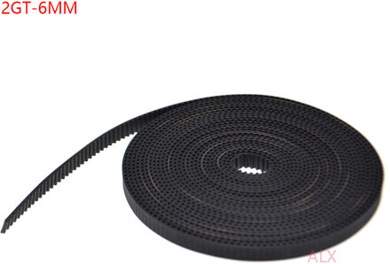 5Meter GT2 Distributieriem 6Mm Breedte 2GT Fiber Versterkt Rubber Open Distributieriem Voor Cnc 3D Printer Reprap prusa I3 Gear