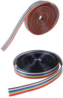5Meter Lint Kabel 10WAY Vlakke Kleur Rainbow Ribbon Cable Draad Regenboog Cable 10P Lint Kabel 28AWG