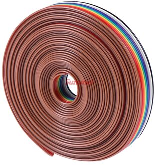 5meters Ribbon Cable 10WAY Flat Color Rainbow Ribbon Cable Wire Rainbow Cable 10P Ribbon Cable 28AWG