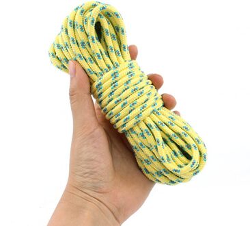 5Mm Dikke Reflecterende Touw 10M Outdoor Tent Touw Camping Grond Nail Winddicht Touw Plafond Accessoires geel-10M