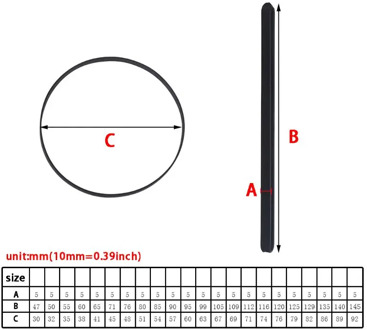 5mm Wide Turntable Rubber Belt Flat Drive Belt for Vinyl Record Player Turntable B85B