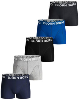 5P Solid Jongens Boxershorts - Maat 134/140