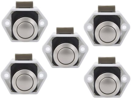 5Pack Drukknop Klink 15-27Mm Vangen Deurknoppen Wit Voor Kabinet Kast Deurknop Boot paardentrailer Camper Van