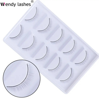 5pair Training Lashes for Eyelash Extensions Self-adhesive Practice False Eyelashes Lashes Strip for Teaching Lashes Extensions