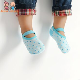 5Pairls/Lot Kinderen Katoenen Sokken Lente Antislip Vloer Baby Geschikt Voor 1-3T (gewone Sectie) blauw