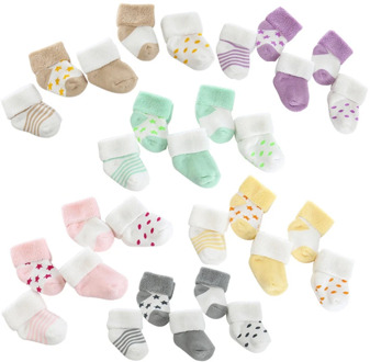 5Pairs/lot Warm Baby Socks Thick Cotton Terry Newborn Toddler Socks Autumn And Winter Baby Foot Socks For 0-3Years