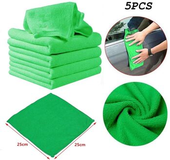 5Pc 25X25Cm Multifunctionele Microfiber Handdoek Blauw Car Cleaning Polijsten Doek Handdoek Car Cleaning Kleding Hoge Absorptievermogen # PY10