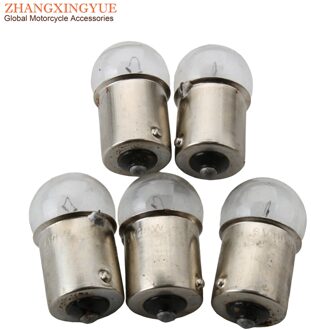 5Pc 6V 10W Lamp BA15S G18 Wit Voor Motorfiets Scooter Motocross Karting 50cc 125cc 200cc 246510655