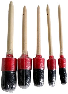 5Pc Auto Detaillering Borstel Natuurlijke Zwijnen Haar Reiniging Borstels Auto Detail Gereedschappen Producten Auto-Styling Accessoires