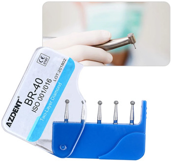 5pc/Boxes Dental Diamond Burs Drill Dental Burs Dia-burs for High Speed Handpiecess Medium Dentist Tools