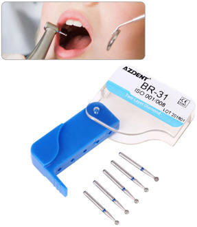 5pc/Boxes Dental Diamond Burs Drill Dental Burs Dia-burs for High Speed Handpiecess Medium Dentist Tools