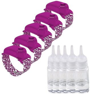 5Pc Handdesinfecterend Doseren Draagbare Armband Polsband Hand Dispenser Sub-Verpakking Siliconen Wassen Hand Gel Clean Tool 10ml 4