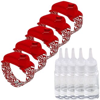 5Pc Handdesinfecterend Doseren Draagbare Armband Polsband Hand Dispenser Sub-Verpakking Siliconen Wassen Hand Gel Clean Tool 10ml 6