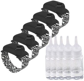 5Pc Handdesinfecterend Doseren Draagbare Armband Polsband Hand Dispenser Sub-Verpakking Siliconen Wassen Hand Gel Clean Tool 10ml
