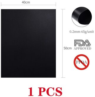 5Pc Non-stick Bbq Grill Mat 40*33Cm Bakken Mat Koken Grillen Vel Hittebestendigheid Barbecue bakken Liner Plaat Voor Party zwart 1stk 50x40cm