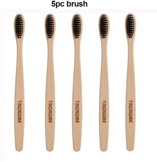 5Pc Zachte Haren Bamboe Houtskool Tandenborstel Natuurlijke Nano Protector Tandenborstel Travel Eco Vriendelijke Borstel Tand Omgeving
