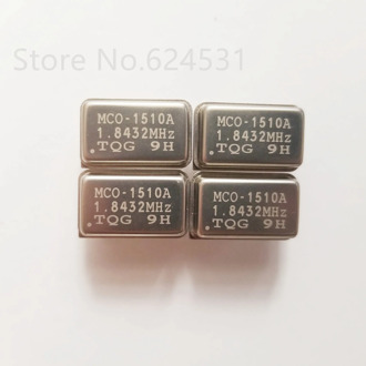 5pcs 1.8432M 1.8432MHZ In-line active crystal OSC DIP-4 rectangular clock vibration full size