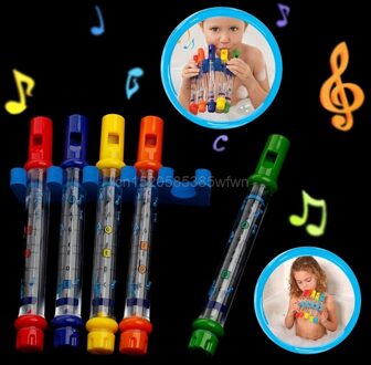 5Pcs/1 Rij Kids Kinderen Kleurrijke Water Fluiten Bad Tunes Speelgoed Leuke Muziek Geluiden Bad Speelgoed
