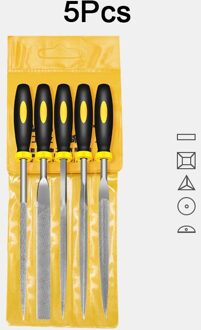 5Pcs/10 Pcs Naald File Set Voor Juwelier Houtsnijwerk Craft Metaal Glas Stone 3 Maten Ls'd Tool 5stk / 140 Mm