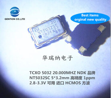 5Pcs 100% En Orginal NT5032SC-20MHZ-NS3341A 20Mhz 20M 5032 Temperatuur Gecompenseerd Kristal Vierkante Wave Hcoms