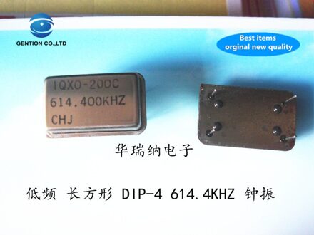 5Pcs 100% En Orginal Rechthoekige Lage Frequentie Actieve In-Line Klok Kristal 614.4K 614.4Khz 0.6144mhz Dip-4