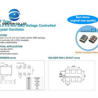 5Pcs 100% En Orginal Vcxo 5X7 6-Pin 5070 7050 30.72M 30.720M 30.72mhz Voltage Controlled Patch Kristal
