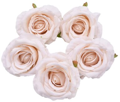 5Pcs 10Cm Silk Rose Flower Head Wedding Party Thuis Kunstmatige Flowr Decoratie Diy Handwerken Krans Scrapbook Supplies F02