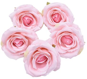 5Pcs 10Cm Silk Rose Flower Head Wedding Party Thuis Kunstmatige Flowr Decoratie Diy Handwerken Krans Scrapbook Supplies F04