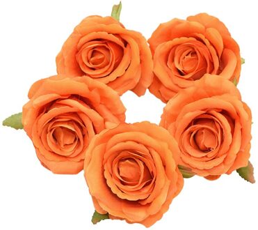 5Pcs 10Cm Silk Rose Flower Head Wedding Party Thuis Kunstmatige Flowr Decoratie Diy Handwerken Krans Scrapbook Supplies F07