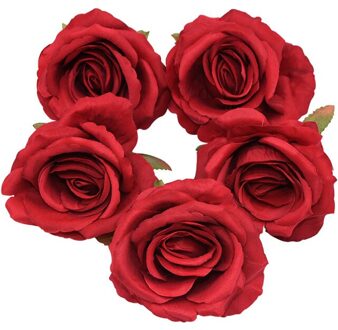 5Pcs 10Cm Silk Rose Flower Head Wedding Party Thuis Kunstmatige Flowr Decoratie Diy Handwerken Krans Scrapbook Supplies F08