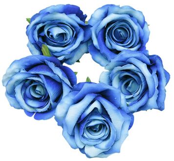 5Pcs 10Cm Silk Rose Flower Head Wedding Party Thuis Kunstmatige Flowr Decoratie Diy Handwerken Krans Scrapbook Supplies F09
