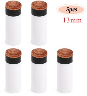 5Pcs/10Pcs Plastic Keu Adereindhulzen Biljart Biljartkeu Tips Hard Biljartkeu Hoofd 12Mm/13Mm Snooker Biljart Vervanging Set 5stk 13mm