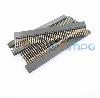 5pcs 2.54mm PC104 Female Header 1*40 Pin Single Stackable Shield Female Header Rohs Gold plated PH8.5+2.5mm