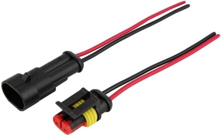 5Pcs 2-Draad 2P Auto Waterdichte Mannelijke Vrouwelijke Elektrische Connectoren Plug-In Auto Motorfiets Scooter Marine elektrische Systeem
