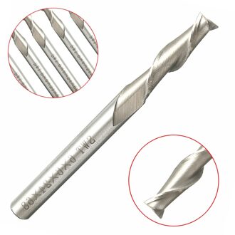 5Pcs 2 Flute 6 Mm Hss Aluminium Frees Carbide End Mill Cnc Bit Spiral Bits Hss-Al hoge Snelheid Staal Extra Lange Uitgebreide