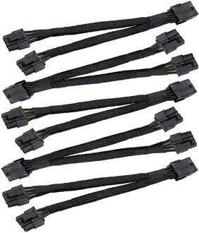 5Pcs 20cm Graphics Video Card 8 Pin Female to 2X8P(6+2)Pin Extention Power Cable Male PCIe PCI Express 18AWG Cable