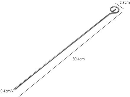 5Pcs 22/30.4Cm Rvs Spiesjes Stevige Universele Barbecue Spiesjes Kebab Spiesjes Bbq Naald Kebab Stok Barbecue Coxeer 30.4 CM