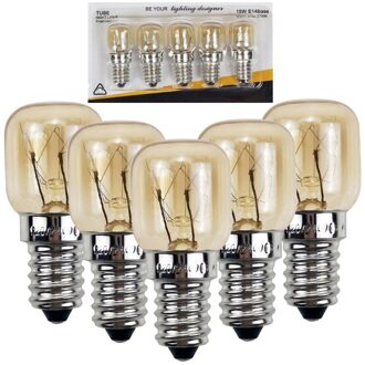 5Pcs 220V E14 300 Graden Hittebestendig Magnetron Lamp Fornuis Lamp Verlichting Lamp 15/25W 15W-zilver