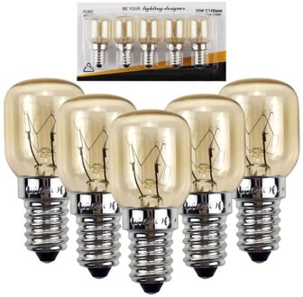 5Pcs 220V E14 300 Graden Hittebestendig Magnetron Lamp Fornuis Lamp Verlichting Lamp 15/25W 25W-zilver