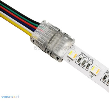 5pcs 2pin 3pin 4pin 5pin 6pin LED Strip to Wire Connector for RGB RGBW RGBWW LED Strip Light Wire Connection Terminal Splice