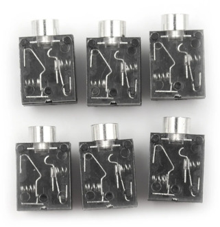 5Pcs 3.5mm 5 Pin Audio Jack Socket PCB Panel Mount for Headphone With Nut PJ-324M