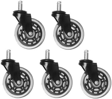 5Pcs 3 Inch Transparante Castor Meubilair Castor Bureaustoel Wiel Universele Wiel