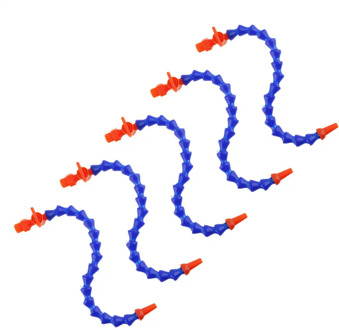 5pcs 300mm Round Nozzle Flexible Water Oil Cooling Tube Coolant Pipes Hose With Switch For CNC Lathe Cooling Tube