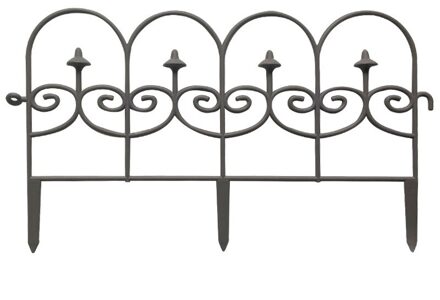 5Pcs 33*60Cm Tuin Hek Decoratieve Plastic Retro Zwart Duurzaam Hek Voor Outdoor Pastorale Bruiloft Decoratie grijs